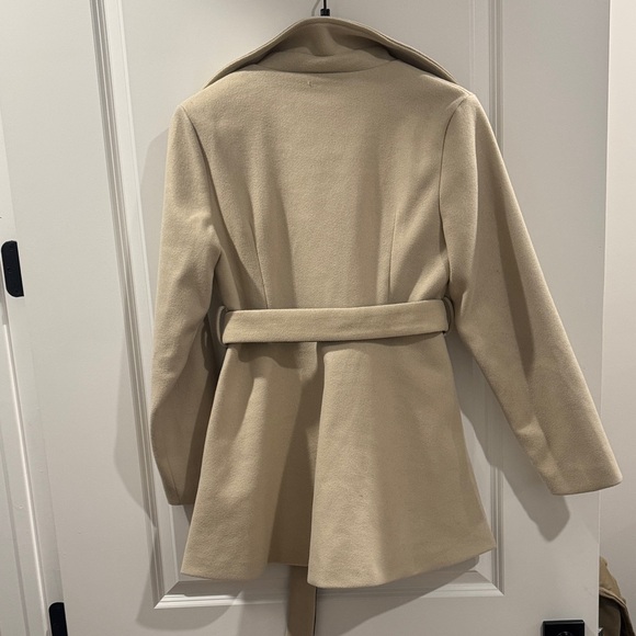 SHEIN Tan Double-Breasted Trench Coat - Picture 2 of 2